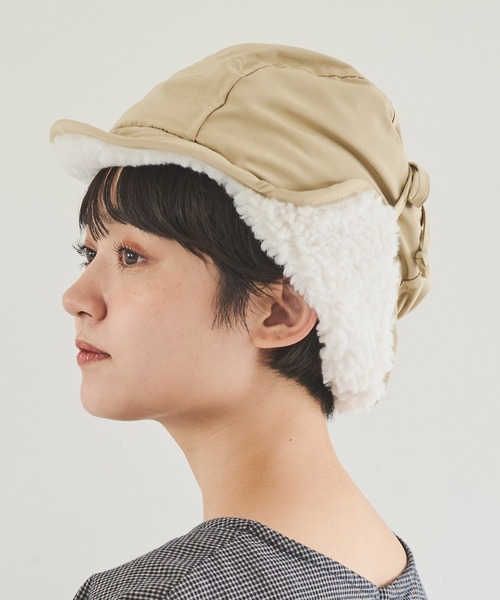 Crisp（クリスプ）の「ボアフライトキャップ（キャップ・レディース・アイボリー/ブラウン/ブラック・FREE）」の21枚目の写真