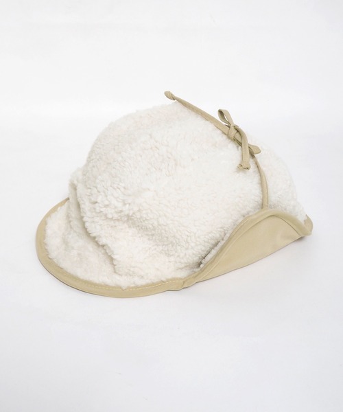 Crisp（クリスプ）の「ボアフライトキャップ（キャップ・レディース・アイボリー/ブラウン/ブラック・FREE）」の6枚目の写真