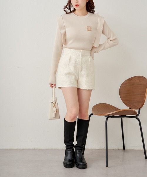 Chico（チコ）の「ツイードショートパンツ（その他パンツ・レディース・グレー/ブラック/アイボリー・FREE）」の20枚目の写真