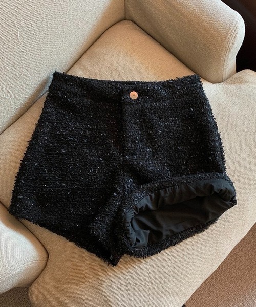 Chick（チック）の「ハイウエストツイードショートパンツ（その他パンツ・レディース・ホワイト/ブラック・M/S/L）」の14枚目の写真