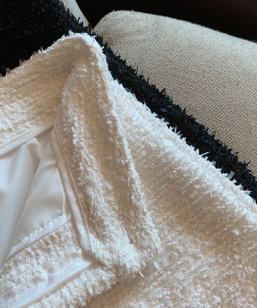 Chick（チック）の「ハイウエストツイードショートパンツ（その他パンツ・レディース・ホワイト/ブラック・M/S/L）」の9枚目の写真