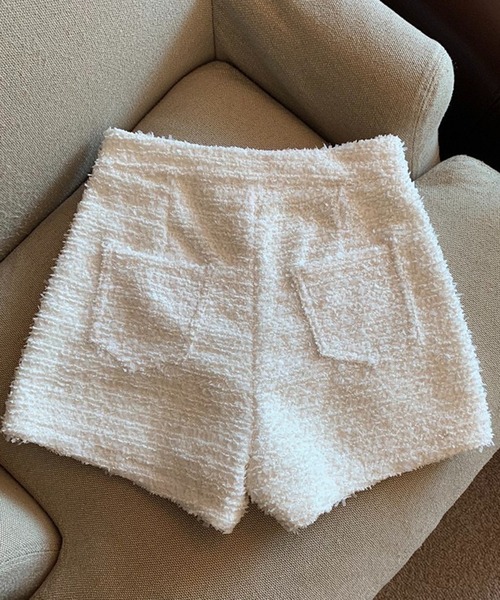Chick（チック）の「ハイウエストツイードショートパンツ（その他パンツ・レディース・ホワイト/ブラック・M/S/L）」の13枚目の写真
