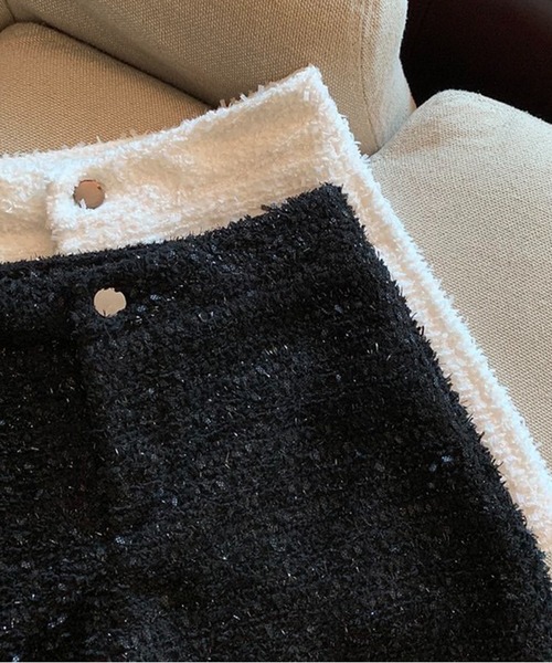 Chick（チック）の「ハイウエストツイードショートパンツ（その他パンツ・レディース・ホワイト/ブラック・M/S/L）」の5枚目の写真