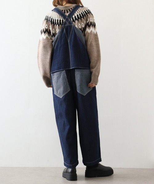 mili mili（ミリミリ）の「mililopiulu デニム×ヒッコリーコンビ