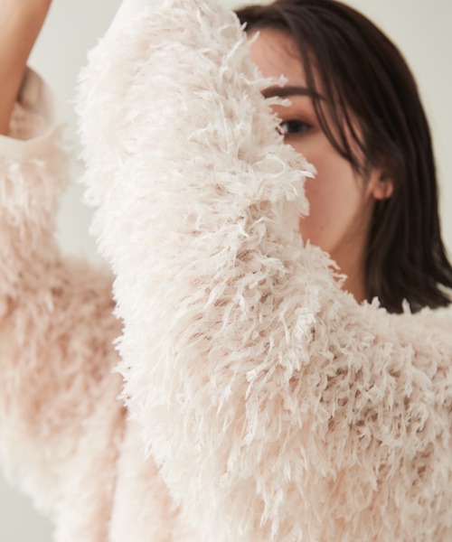 Shelly island（シェリーアイランド）の「フリンジレースプルオーバー（シャツ/ブラウス・レディース・ホワイト/ピンク/ライトグレー・M）」の4枚目の写真