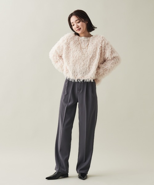 Shelly island（シェリーアイランド）の「フリンジレースプルオーバー（シャツ/ブラウス・レディース・ホワイト/ピンク/ライトグレー・M）」の7枚目の写真