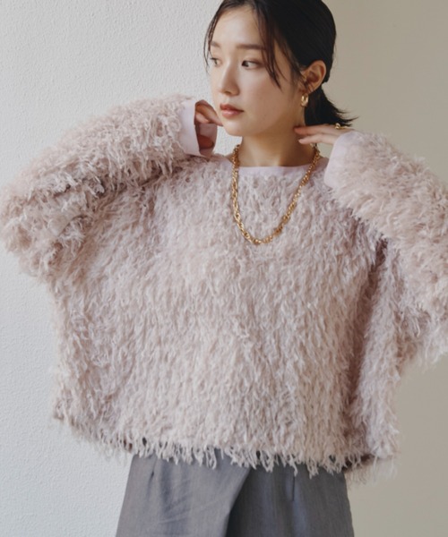 Shelly island（シェリーアイランド）の「フリンジレースプルオーバー（シャツ/ブラウス・レディース・ホワイト/ピンク/ライトグレー・M）」の21枚目の写真