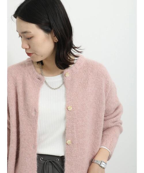 Samansa Mos2 blue（サマンサモスモスブルー）の「◎シャギーニットカーディガン（カーディガン/ボレロ・レディース・ピンク/キナリ/ブラック・F）」の16枚目の写真
