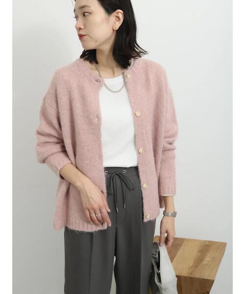 Samansa Mos2 blue（サマンサモスモスブルー）の「◎シャギーニットカーディガン（カーディガン/ボレロ・レディース・ピンク/キナリ/ブラック・F）」の18枚目の写真