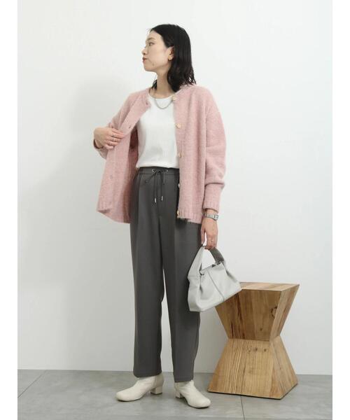 Samansa Mos2 blue（サマンサモスモスブルー）の「◎シャギーニットカーディガン（カーディガン/ボレロ・レディース・ピンク/キナリ/ブラック・F）」の20枚目の写真