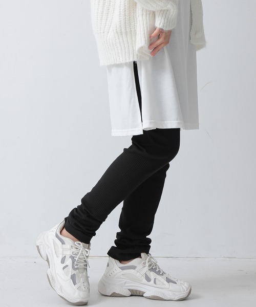 and it_（アンドイット）の「リブレギンス（レギンス/スパッツ・レディース・ブラック・M-L）」の2枚目の写真