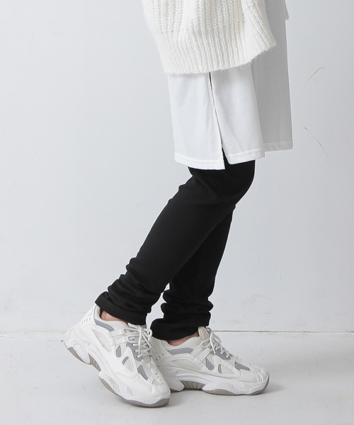 and it_（アンドイット）の「リブレギンス（レギンス/スパッツ・レディース・ブラック・M-L）」の4枚目の写真