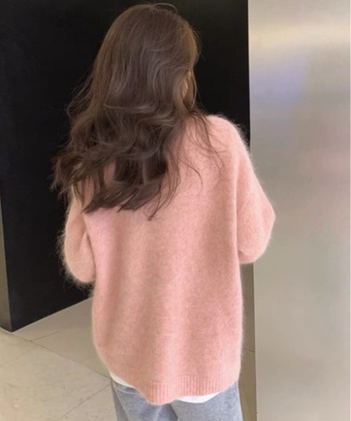 sorule（ソルレ）の「ベーシッククルーネックニット（ニット/セーター・レディース・ホワイト/アイボリー/ブルー/ピンク/ワイン/パープル/グレー/イエロー・FREE）」の10枚目の写真