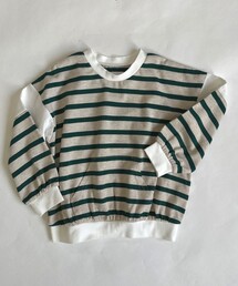 aBity select | 袖切替フロントポケット ボーダー長袖Tシャツ(Tシャツ/カットソー)