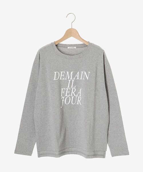 le.coeur blanc（ルクールブラン）の「フレンチロゴプリントロンTEE（Tシャツ/カットソー・レディース・オフホワイト/グレー・38）」の3枚目の写真