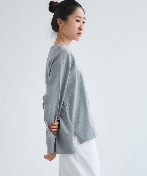 le.coeur blanc（ルクールブラン）の「フレンチロゴプリントロンTEE（Tシャツ/カットソー・レディース・オフホワイト/グレー・38）」の10枚目の写真