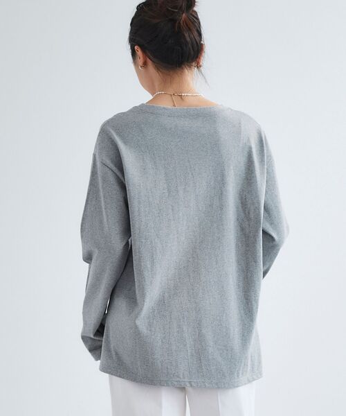 le.coeur blanc（ルクールブラン）の「フレンチロゴプリントロンTEE（Tシャツ/カットソー・レディース・オフホワイト/グレー・38）」の11枚目の写真