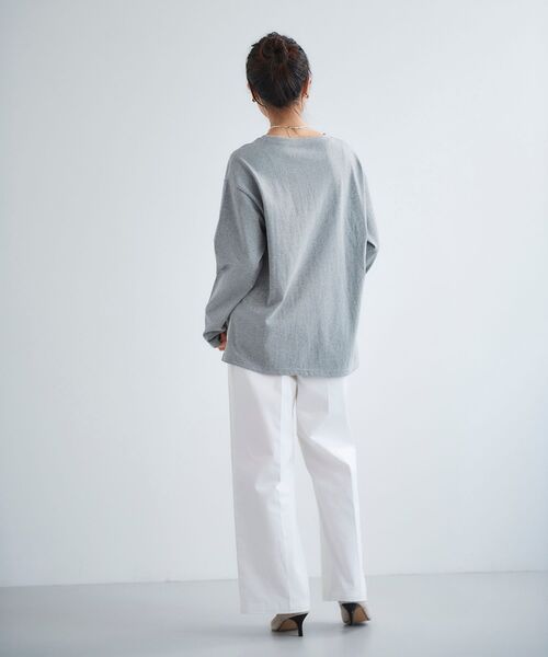 le.coeur blanc（ルクールブラン）の「フレンチロゴプリントロンTEE（Tシャツ/カットソー・レディース・オフホワイト/グレー・38）」の16枚目の写真