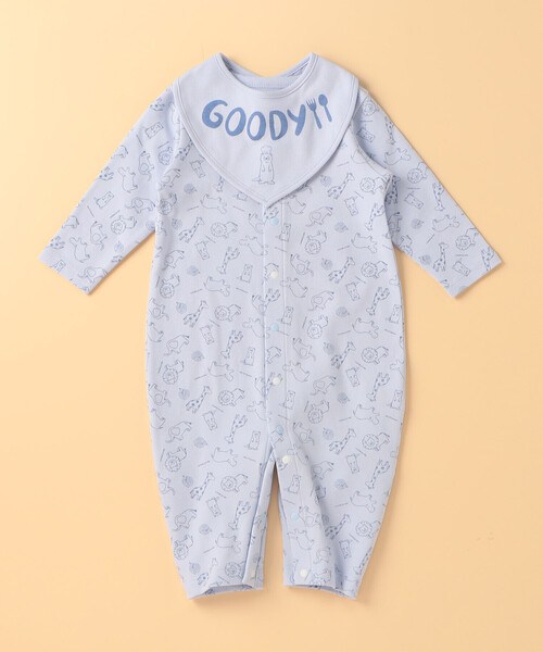 COMME CA ISM（コムサイズム）の「長袖ツーウェイオール・リバーシブルスタイ入りギフトセット(60-80cm)（ベビーギフト・キッズ・ピンク/ホワイト/サックスブルー/ネイビー・60-80cm）」の3枚目の写真