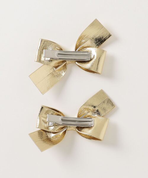 WC(ダブル シー)の「【2点SET】メタリックリボンピン(バレッタ/ヘアクリップ・レディース・ゴールド/シルバー・FREE)」の12枚目の写真