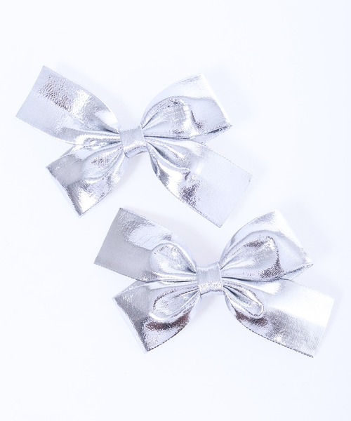 WC(ダブル シー)の「【2点SET】メタリックリボンピン(バレッタ/ヘアクリップ・レディース・ゴールド/シルバー・FREE)」の8枚目の写真