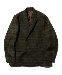 BEAMS PLUS | BEAMS PLUS / 4B Double Breasted Linen Mesh Plaid(テーラードジャケット)