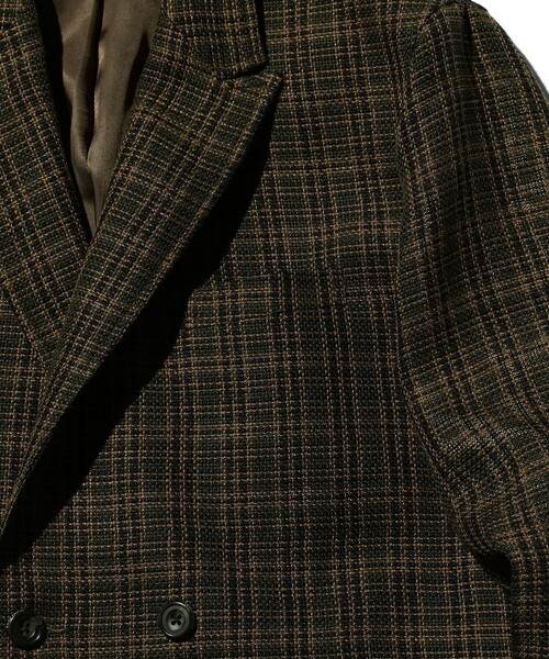 BEAMS PLUS メッシュチェック ダブルブレステッドジャケット BEAMS PLUS（ビームスプラス）の「BEAMS PLUS / リネン メッシュ