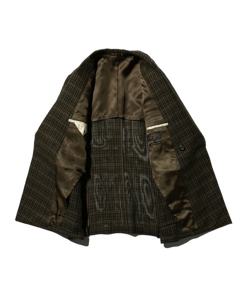 BEAMS PLUS メッシュチェック ダブルブレステッドジャケット BEAMS PLUS（ビームスプラス）の「BEAMS PLUS / リネン メッシュ