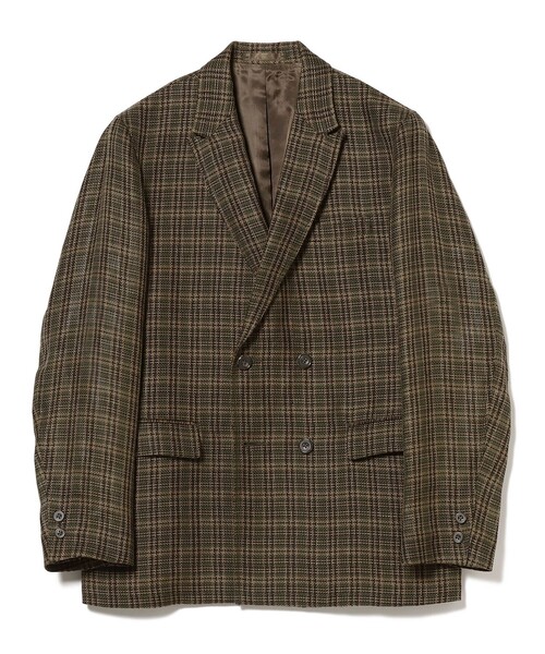 BEAMS PLUS メッシュチェック ダブルブレステッドジャケット BEAMS PLUS（ビームスプラス）の「BEAMS PLUS / リネン メッシュ