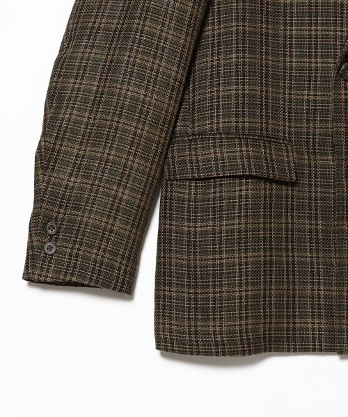 BEAMS PLUS メッシュチェック ダブルブレステッドジャケット BEAMS PLUS（ビームスプラス）の「BEAMS PLUS / リネン メッシュ