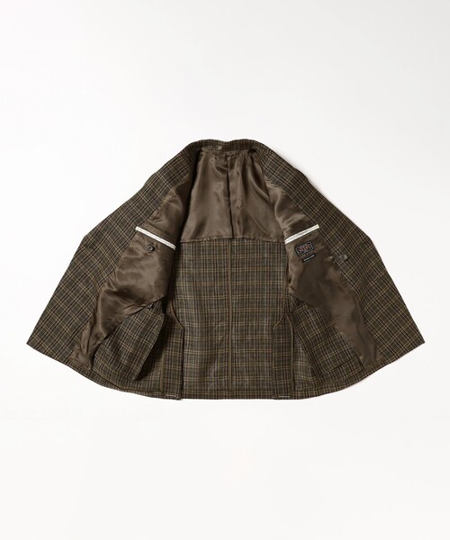 BEAMS PLUS メッシュチェック ダブルブレステッドジャケット BEAMS PLUS（ビームスプラス）の「BEAMS PLUS / リネン メッシュ
