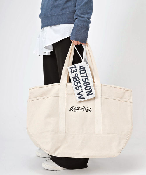 AP STUDIO（エーピーストゥディオ）の「【BRICKS&WOOD/ブリックス アンド ウッド】別注トートバッグ（トートバッグ・レディース・アイボリー・FREE）」の2枚目の写真