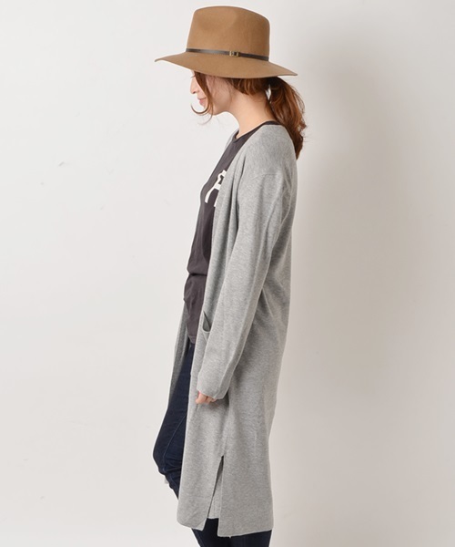 Khaju（カージュ）の「Khaju:ロングカーディガン□（カーディガン/ボレロ・レディース・アイボリー/グレー/オリーブ/キャメル・ONE SIZE）」の9枚目の写真