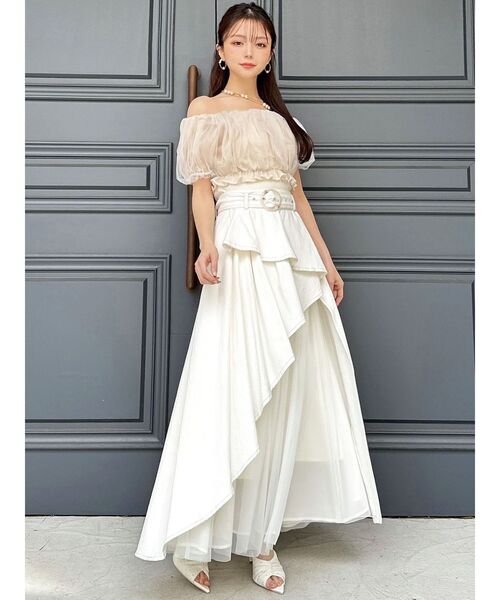 RESEXXY(リゼクシー)の「チュールボリュームスカート(デニムスカート・レディース・ブラック/インディゴブルー/ホワイト・FREE)」の13枚目の写真