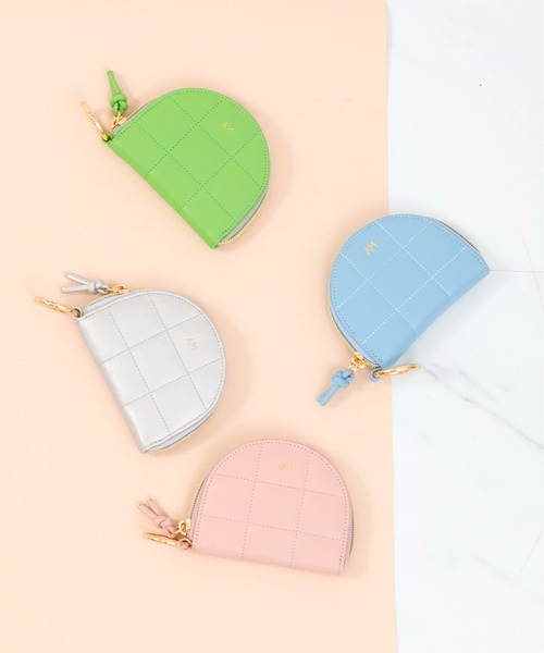 ACCOMMODE(アコモデ)の「キルティングハーフムーンコイン&キーポーチ(コインケース・レディース・グリーン/ライトブルー/ピンク/シルバー・FREE)」の8枚目の写真