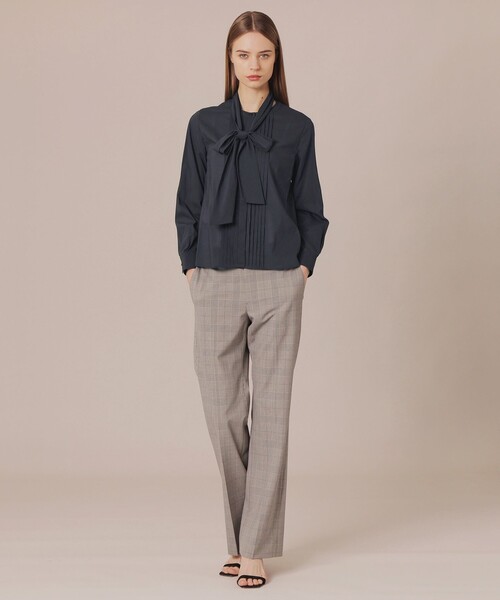 MACKINTOSH LONDON（マッキントッシュ ロンドン）の「コットンナイロンボイル2WAYノーカラーボウタイブラウス（シャツ/ブラウス・レディース・ネイビー/オフホワイト/ピンク系その他2・38）」の16枚目の写真