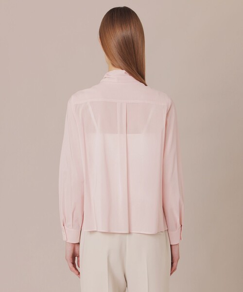 MACKINTOSH LONDON（マッキントッシュ ロンドン）の「コットンナイロンボイル2WAYノーカラーボウタイブラウス（シャツ/ブラウス・レディース・ネイビー/オフホワイト/ピンク系その他2・38）」の11枚目の写真