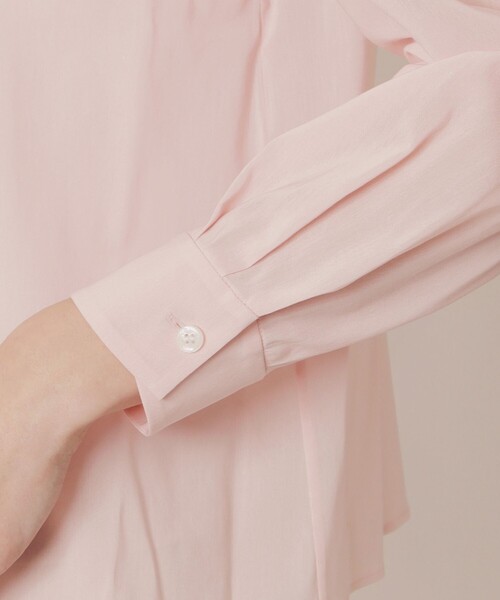 MACKINTOSH LONDON（マッキントッシュ ロンドン）の「コットンナイロンボイル2WAYノーカラーボウタイブラウス（シャツ/ブラウス・レディース・ネイビー/オフホワイト/ピンク系その他2・38）」の7枚目の写真