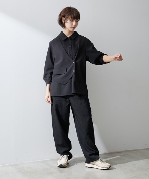 イアパピヨネ　SUM1STYLE　美品　レイヤード風トップス　オーバーサイズT⭐︎ セール】シアーレイヤードスウェット【SUM1 STYLE(スミ スタイル
