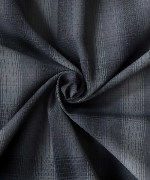 SITRY（シトリー）の「Broadcloth Stripe ＆ Plaid Band Collar Shirt/ストライプ チェック ブロード バンドカラーシャツ（シャツ/ブラウス・メンズ・グレー系その他/ブルー系その他2/ブルー系その他3/グレー系その他2/ブルー系その他/ホワイト系その他・M/L/LL）」の11枚目の写真
