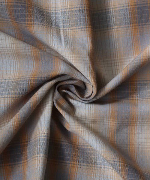 SITRY（シトリー）の「Broadcloth Stripe ＆ Plaid Band Collar Shirt/ストライプ チェック ブロード バンドカラーシャツ（シャツ/ブラウス・メンズ・グレー系その他/ブルー系その他2/ブルー系その他3/グレー系その他2/ブルー系その他/ホワイト系その他・M/L/LL）」の12枚目の写真