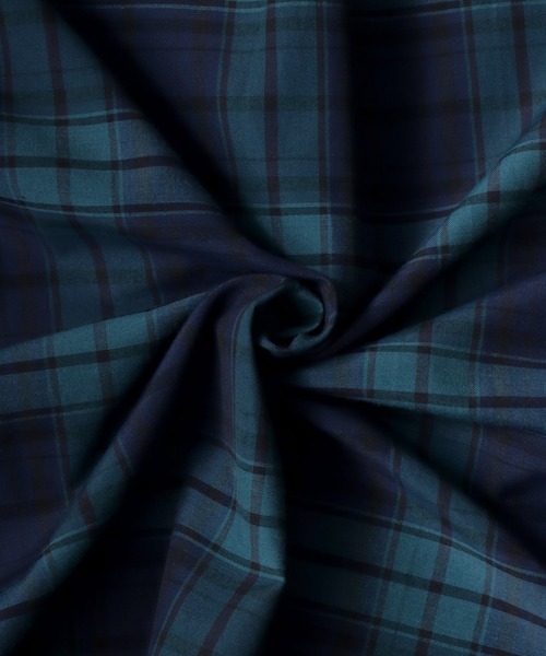 SITRY（シトリー）の「Broadcloth Stripe ＆ Plaid Band Collar Shirt/ストライプ チェック ブロード バンドカラーシャツ（シャツ/ブラウス・メンズ・グレー系その他/ブルー系その他2/ブルー系その他3/グレー系その他2/ブルー系その他/ホワイト系その他・M/L/LL）」の10枚目の写真