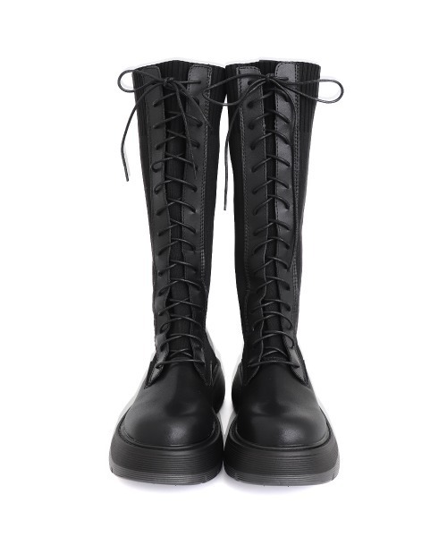 Miniministore(ミニミニストア)の「ロングブーツ ブーツレディース 韓国(ブーツ・レディース・アイボリー/ブラック・23.5cm/25.0cm/24.5cm/24.0cm/23.0cm/22.5cm)」の19枚目の写真