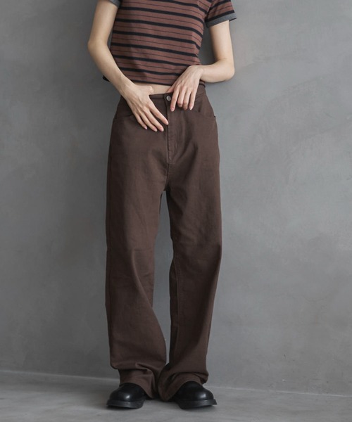 feepur(フェピュール)の「【4size展開】ベーシックストレートデニム(デニムパンツ・レディース・ブルー/ブラック/グレー/サックスブルー/アイボリー/ブラウン・SMALL/MEDIUM/LARGE/TALL)」の5枚目の写真