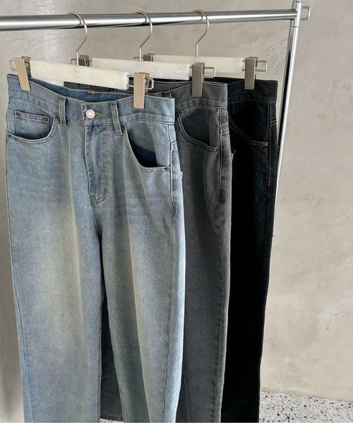 feepur(フェピュール)の「【4size展開】ベーシックストレートデニム(デニムパンツ・レディース・ブルー/ブラック/グレー/サックスブルー/アイボリー/ブラウン・SMALL/MEDIUM/LARGE/TALL)」の7枚目の写真