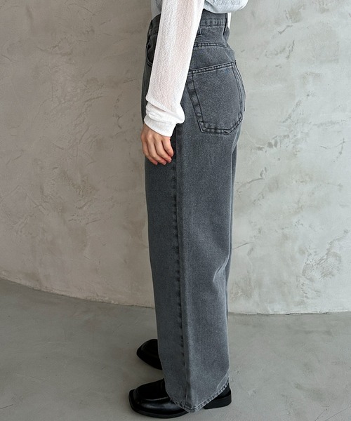 feepur(フェピュール)の「【4size展開】ベーシックストレートデニム(デニムパンツ・レディース・ブルー/ブラック/グレー/サックスブルー/アイボリー/ブラウン・SMALL/MEDIUM/LARGE/TALL)」の10枚目の写真