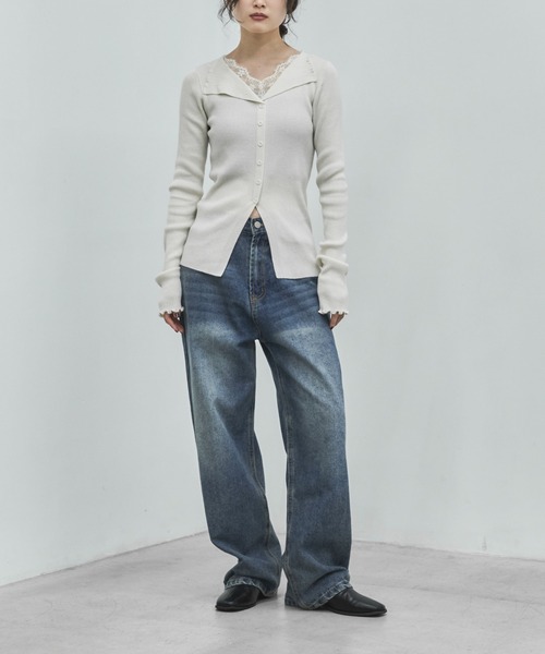 feepur(フェピュール)の「【4size展開】ベーシックストレートデニム(デニムパンツ・レディース・ブルー/ブラック/グレー/サックスブルー/アイボリー/ブラウン・SMALL/MEDIUM/LARGE/TALL)」の16枚目の写真