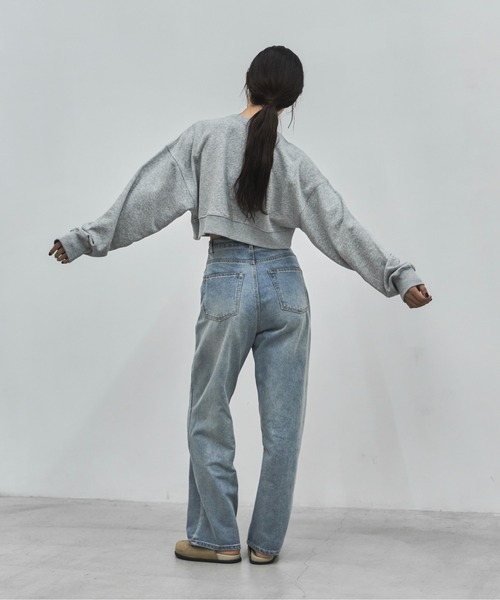 feepur(フェピュール)の「【4size展開】ベーシックストレートデニム(デニムパンツ・レディース・ブルー/ブラック/グレー/サックスブルー/アイボリー/ブラウン・SMALL/MEDIUM/LARGE/TALL)」の11枚目の写真