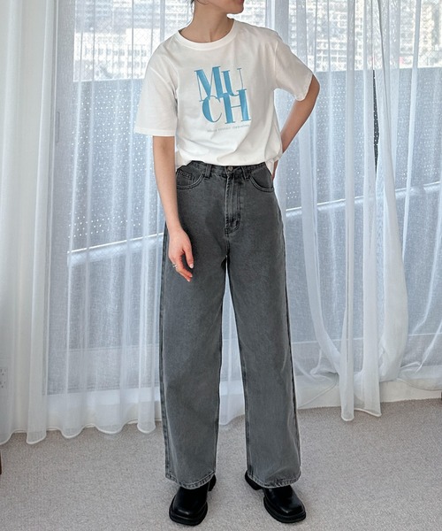 ベーシックアイテム【HERMES】ストレート デニム 大人カジュアル ベーシックストレートデニム（デニムパンツ）｜feepur