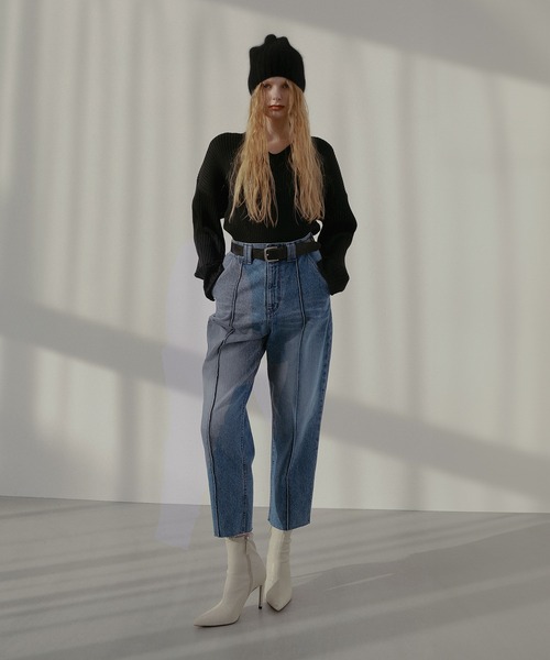 MIELI INVARIANT（ミエリインヴァリアント）の「Dolman Rib Knit Tops（ニット/セーター・レディース・ブラック/グレー/アイボリー・FREE）」の19枚目の写真